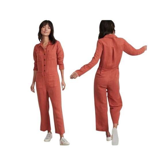 Marine Layer Utility Jumpsuit Burnt Orange Women's Size Small - Picture 1 of 4